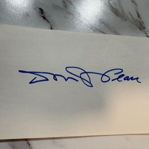 Don Pease — Autograph Signed Index Card — U.S. House of Representatives — Ohio